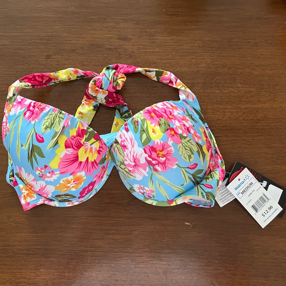 NEW Bikini top w/molded underwire cups - size M